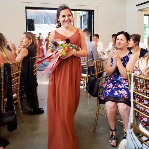 Ainsley Chiffon Dress (RUST - 951) - Picture 11 of 11